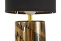 Настолна лампа Glam Dark, Mauro Ferretti, 1 x E27, 40W, Ø 15x28 см, керамика, черно/златно
