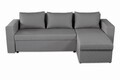 Обръщащ се разтегателен ъгъл Napoli Grey, с  място  за съхранение, 247x148x78 см