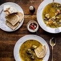 Сервиз за маса 18 части Мрамор, Амбиция, порцелан