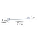 Поставка за кърпи, Wenko, Uno Quadro Vacuum-Loc®, 60,5 x 6 x 5 см, неръждаема стомана/пластмаса