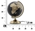 Светлинна декорация Globe Globe, Mauro Ferretti, Ø25x38 см, 1 x 40W, черно/златно