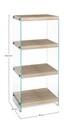 Библиотека, Line Kenya, Bizzotto, 40x30x100,5 см, меламинов MDF