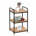 Етажерка с 3 рафта Loft, Wenko, 33,5 x 42 x 69 см, бамбук/метал, естествен/черен