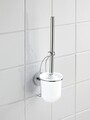 Четка за тоалетна със самозалепваща се дръжка, Wenko, Milazzo Vacuum-Loc®, 10 x 36,5 x 12 cm, неръждаема стомана