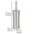 Тоалетна четка с държач Wenko, Pieno Matt, 10.1 x 37.5 см, неръждаема стомана
