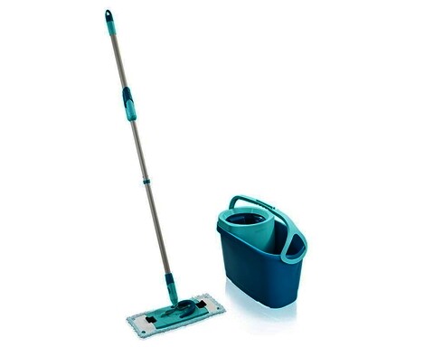 Комплект за почистване, Leifheit, Clean Twist Ergo M, пластмаса/микрофибър, зелен
