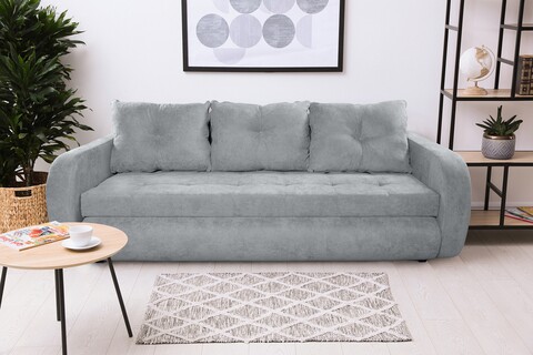 Разтегателен диван Siena, 230x97x78 см, с  място  за съхранение, Сив