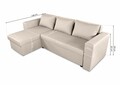 Разтегателен двустранен ъгъл Napoli Beige, с  място  за съхранение, 247x148x78 см