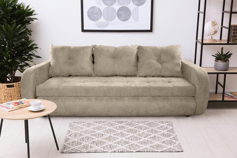 Разтегателен диван Siena, 230x97x78 см, с място за съхранение, бежов