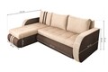 Обръщащ се разтегателен ъгъл Siena Duo Brown/Beige 243x141x81 см с кутия за съхранение