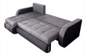 Обръщащ се разтегателен ъгъл Siena Duo Anthracite/Grey 243x141x81 см с  място  за съхранение