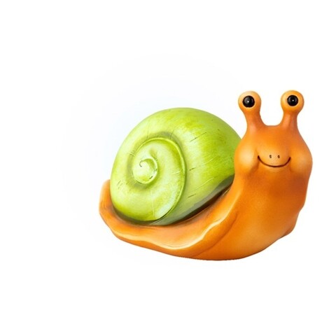 Соларна градинска лампа Snail, Lumineo, 8x16x10,5 см, полирезин, зелена