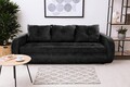Разтегателен диван Siena, 230x97x78 см, с място за съхранение, черен
