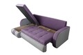 Обръщащ се разтегателен ъгъл Siena Duo Purple/Grey 243x141x81 см с  място  за съхранение