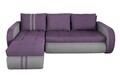 Обръщащ се разтегателен ъгъл Siena Duo Purple/Grey 243x141x81 см с  място  за съхранение