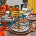 Сервиз за маса 18 части, Тоняна, Мадисън Оранж, порцелан, многоцветен
