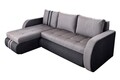 Обръщащ се разтегателен ъгъл Siena Duo Anthracite/Grey 243x141x81 см с  място  за съхранение