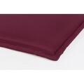 Възглавница за 2-местна градинска пейка Poly180, Bizzotto, 115 x 47 см, водоустойчив полиестер, бордо