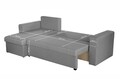 Обръщащ се разтегателен ъгъл Napoli Grey, с  място  за съхранение, 247x148x78 см
