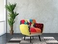 Фотьойл Imperial New, Mauro Ferretti, 71 x 63 x 78 см, борово дърво/полиестер, многоцветен