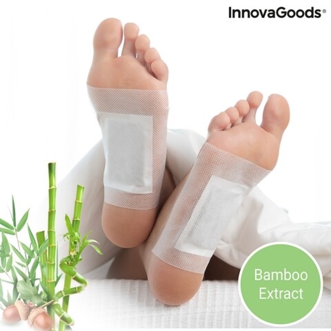 Комплект от 10 детокс лепенки за крака, Bamboo InnovaGoods, 10x12 cm