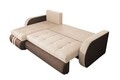Обръщащ се разтегателен ъгъл Siena Duo Brown/Beige 243x141x81 см с кутия за съхранение