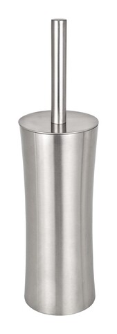 Тоалетна четка с държач Wenko, Pieno Matt, 10.1 x 37.5 см, неръждаема стомана