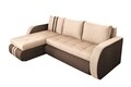 Обръщащ се разтегателен ъгъл Siena Duo Brown/Beige 243x141x81 см с кутия за съхранение