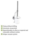 Четка за тоалетна със самозалепваща се дръжка, Wenko, Milazzo Vacuum-Loc®, 10 x 36,5 x 12 cm, неръждаема стомана