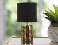 Настолна лампа Glam Dark, Mauro Ferretti, 1 x E27, 40W, Ø 15x28 см, керамика, черно/златно