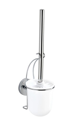 Четка за тоалетна със самозалепваща се дръжка, Wenko, Milazzo Vacuum-Loc®, 10 x 36,5 x 12 cm, неръждаема стомана
