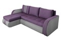 Обръщащ се разтегателен ъгъл Siena Duo Purple/Grey 243x141x81 см с  място  за съхранение