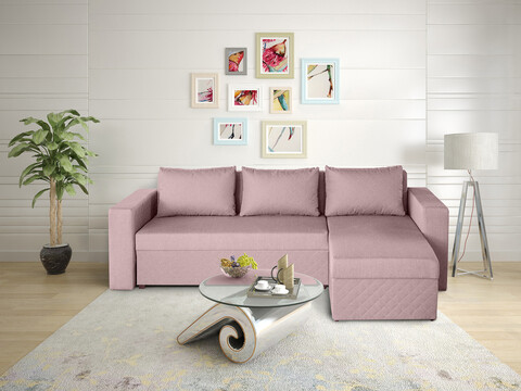 Обръщащ се разтегателен ъгъл Napoli Grey, с  място  за съхранение, 247x148x78 см