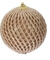Globe Xmas glitter, Ø8 см, полистирен, бежов