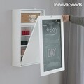 Сгъваемо бюро за стена InnovaGoods, 50x155x90 см, дърво/винил/корк