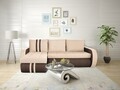 Обръщащ се разтегателен ъгъл Siena Duo Brown/Beige 243x141x81 см с кутия за съхранение