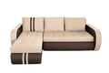 Обръщащ се разтегателен ъгъл Siena Duo Brown/Beige 243x141x81 см с кутия за съхранение