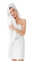 Хавлиена кърпа за SPA, Hotel Line Bedora 100 х 200 см, 100% кардиран памук, 400 гр/м2, бяла